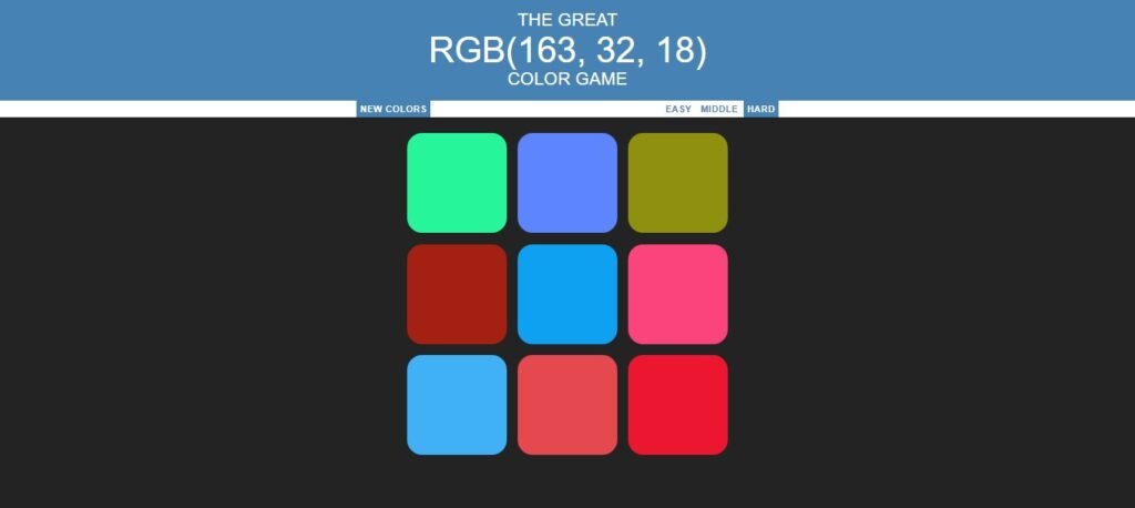 لعبة الألوان – Color Game